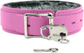 VP Leather Avery Collar Faux Chinchilla Fur Latigo Leather (Large)