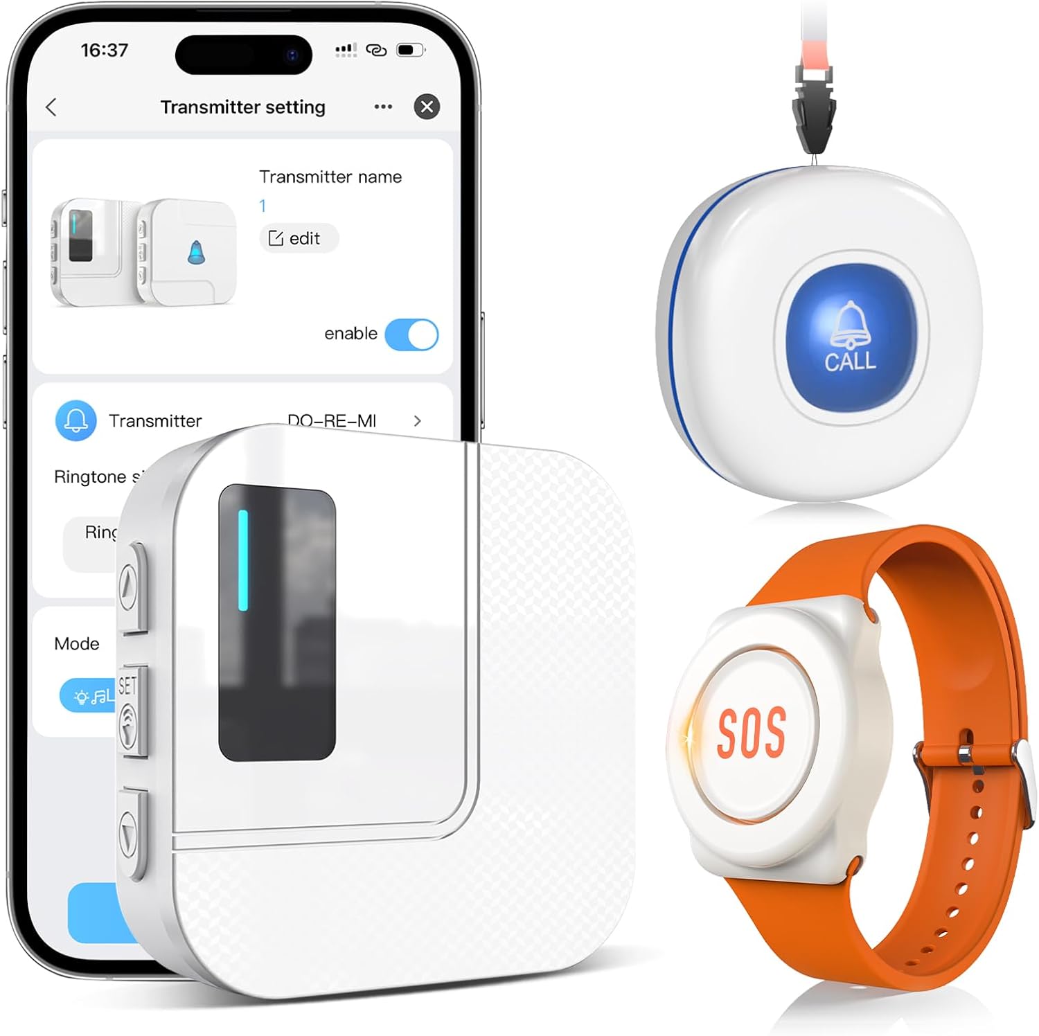 CallToU Wi-Fi Wireless Caregiver Pager for Elderly at Home