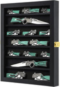 Pocket Knife Display Case for Wall - Lockable UV Protection Display