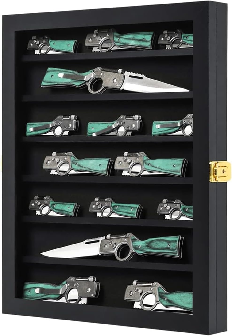 Pocket Knife Display Case for Wall Folding Knife Collection