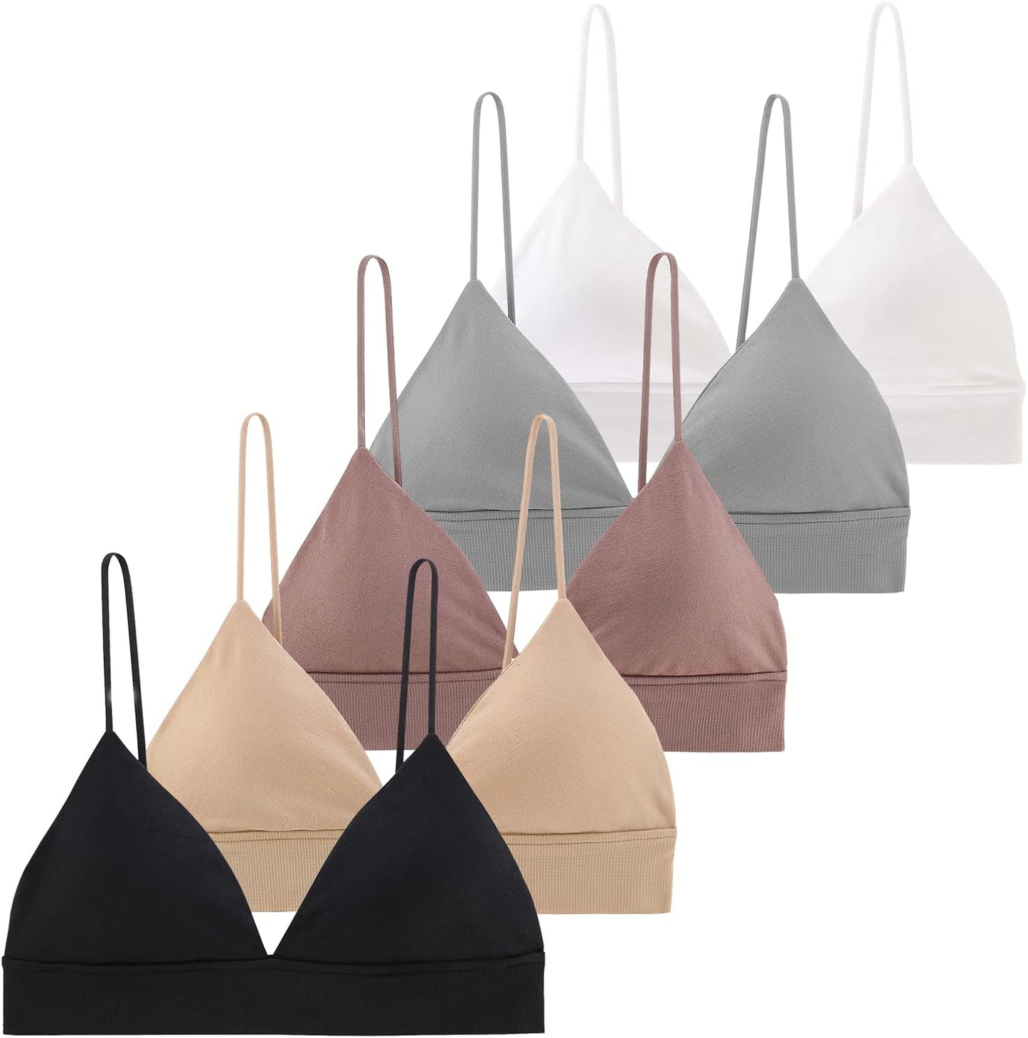 INIBUD Bralette for Women with Removable Padded Cups and Comfort