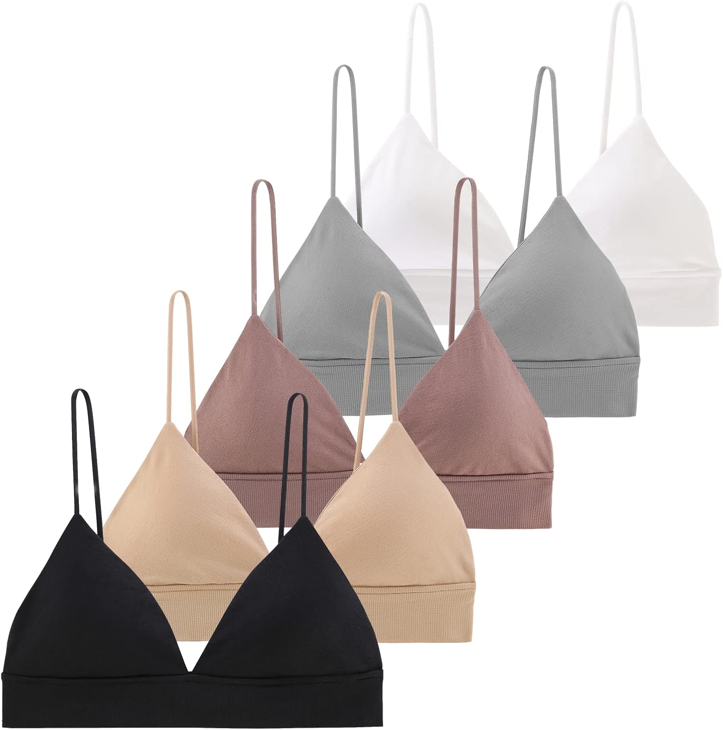 INIBUD Bralette for Women with Removable Padded Cups and Comfort
