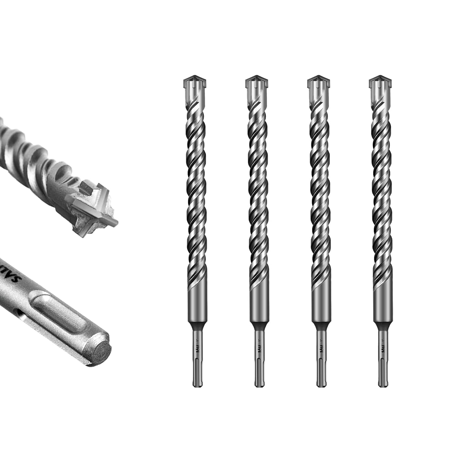 SALI SDS Plus Rotary Hammer Drill Bit Kit for Concrete Projects