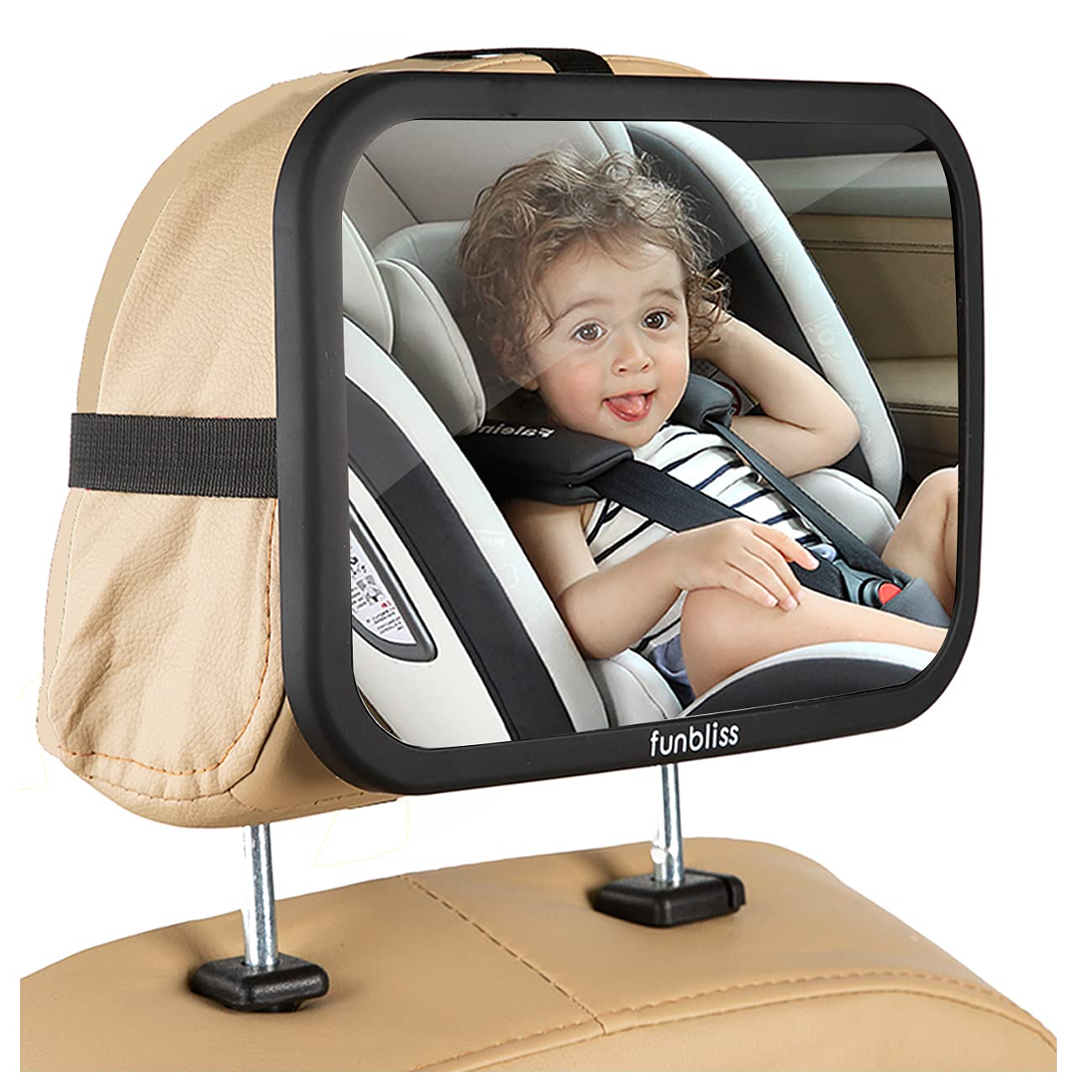 Safe-Shatterproof Baby Car Mirror: Clear View!