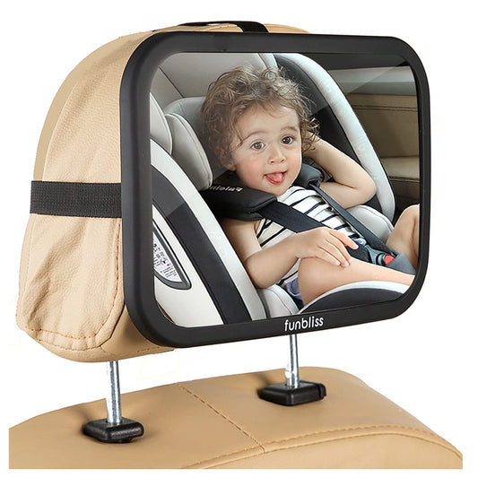 Safe-Shatterproof Baby Car Mirror: Clear View!