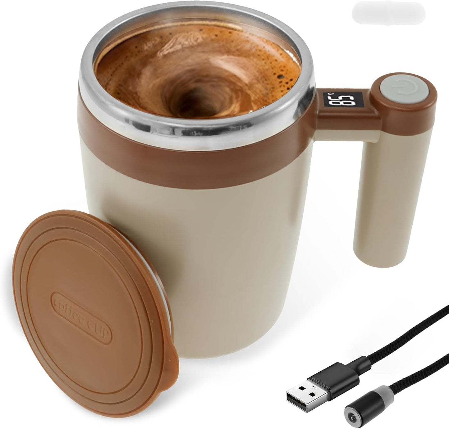 Self Stirring Coffee Mug with Temperature Display
