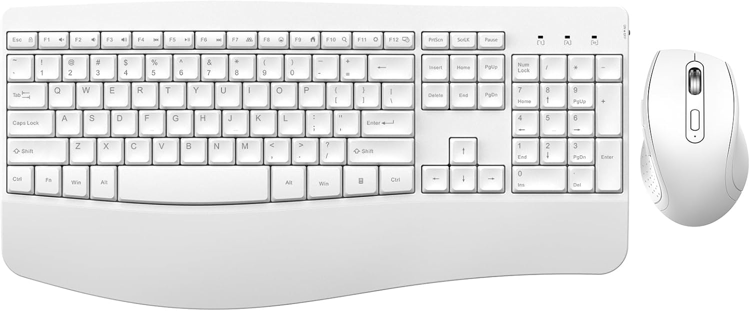 Ergonomic Keyboard and Mouse Combo for Comfortable Typing