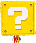 Super Mario Question Block Pinata - Pull String Party Favorite
