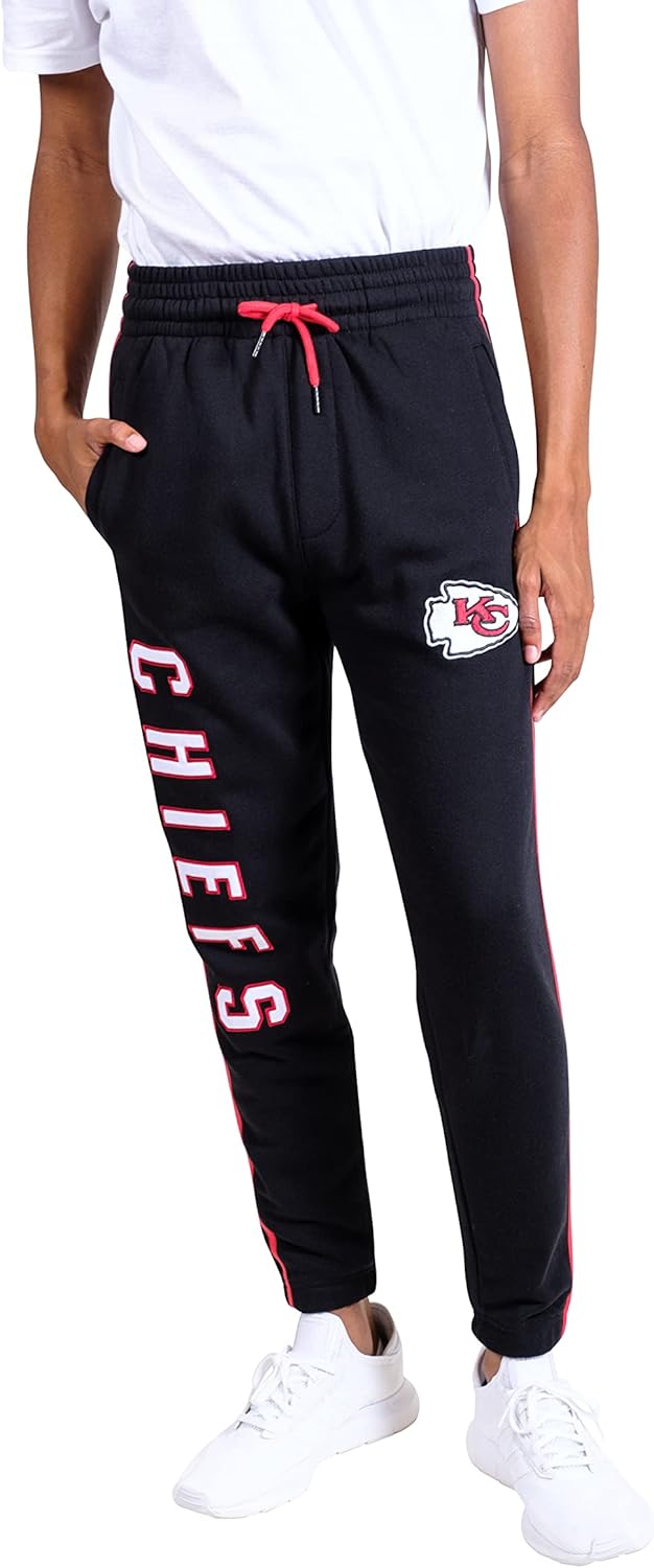 Ultra Game Men's NFL Official Active Fleece Game Day Joggers