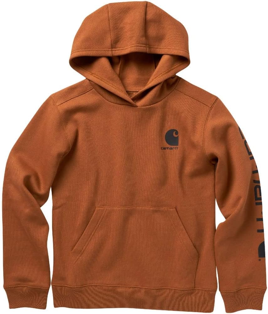 Carhartt Boys' Long Sleeve Hooded Sweatshirt for Comfort