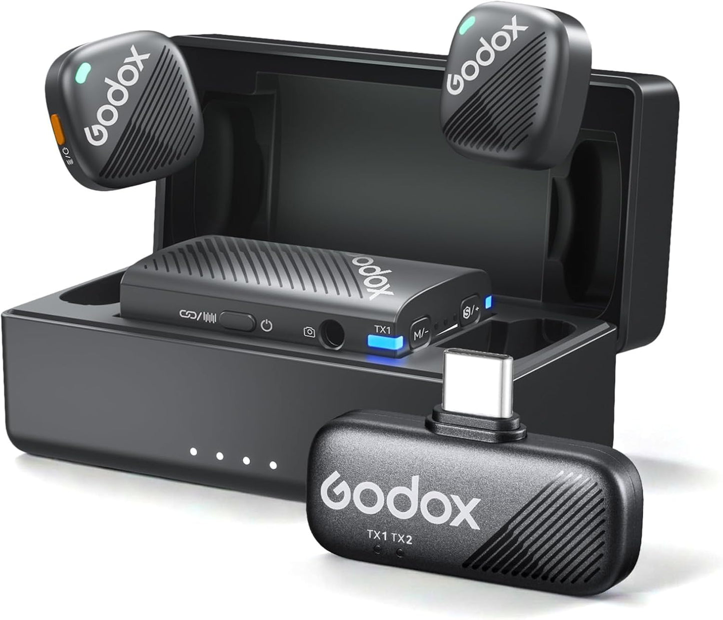 GODOX Cube-C Comb Kit2 Wireless Lavalier Microphone for Creators