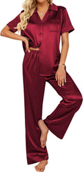 Women's Soft Satin Pajama Set by Ekouaer - Fashionable and Cozy