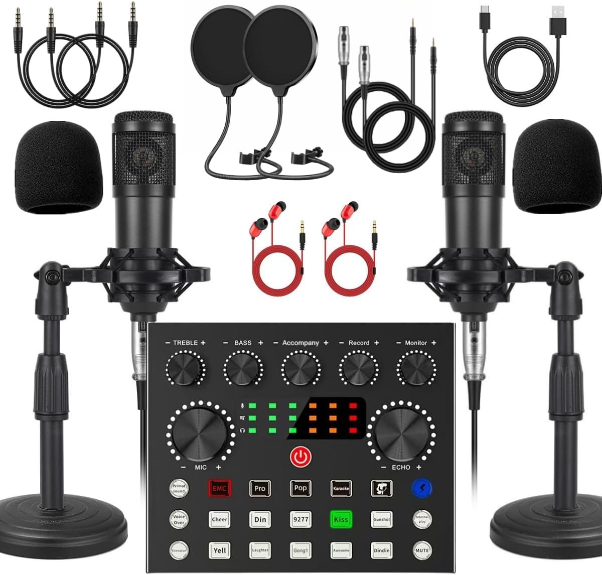 V8s Voice Changer with BM-800 Microphone Bundle for Podcasting