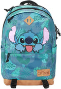 Disney Stitch Tropical Print Hooded Backpack for Fun Adventures