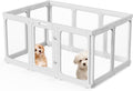 Clear Acrylic Dog Playpen with Door - Transparent Indoor Pet Pen