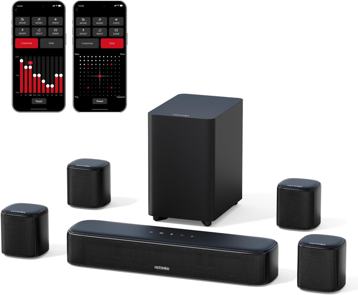 Immersive Surround Sound Bar Set with 4 Speakers