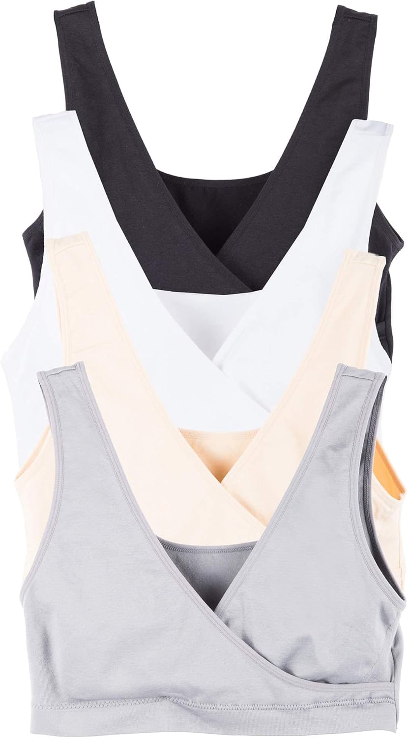 Comfort Nursing Maternity Bralette Bra 4 Pack for Women
