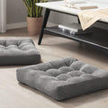Meditation Floor Pillow Set of 2 - Large Tufted Corduroy Seating
