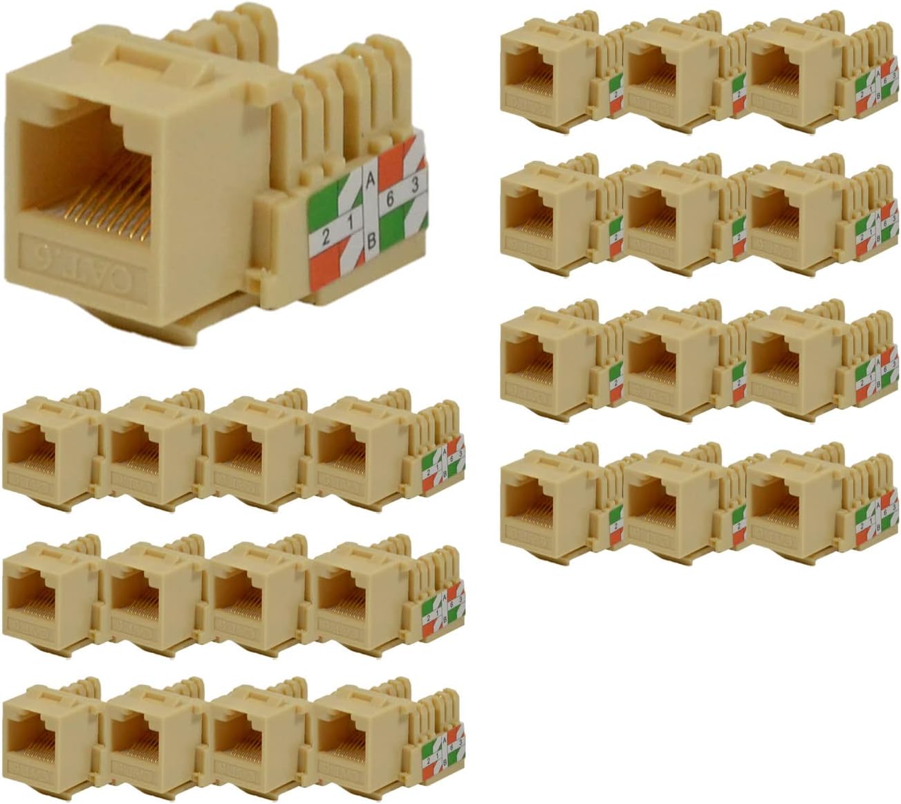 LOGICO Cat6 Keystone Jacks for Reliable Network Connections