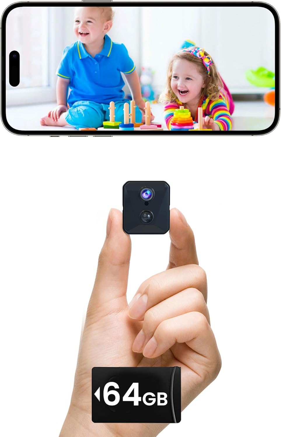 2K Spy Camera with AI Motion Detection for Home Monitoring