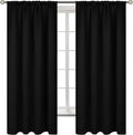 BGment Rod Pocket Blackout Curtains 52 x 63 in - Thermal Insulated