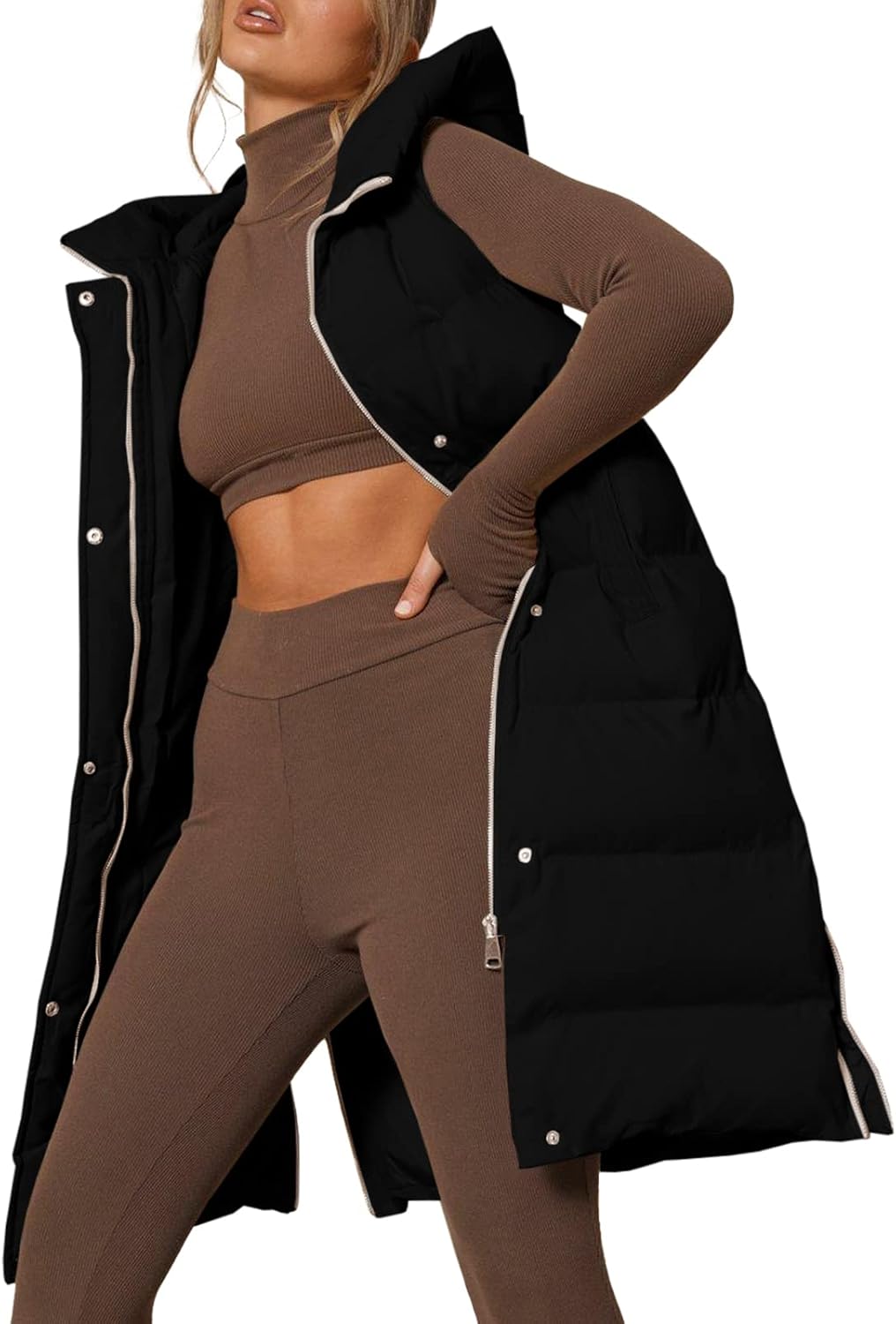 Stylish Womens Down Vest with Stand Collar for All Occasions