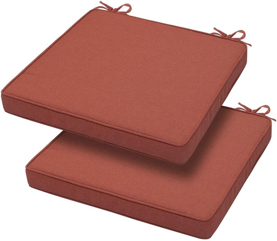 Waterproof Square Chair Cushions for Indoor Outdoor Use