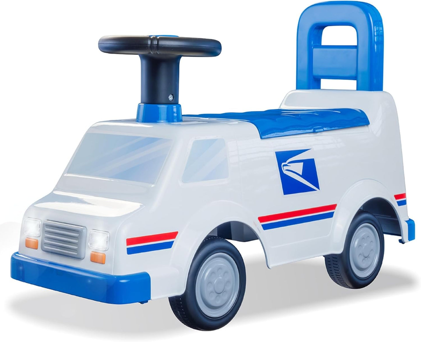 WADDLE USPS Mail Truck Ride-On Toy for Toddlers with Sounds