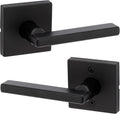 Kwikset Halifax Interior Passage Door Handle, Matte Black - Smooth