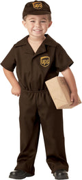 UPS Guy Boy's Costume Medium (3-4) - Toddler Delivery Dress Up