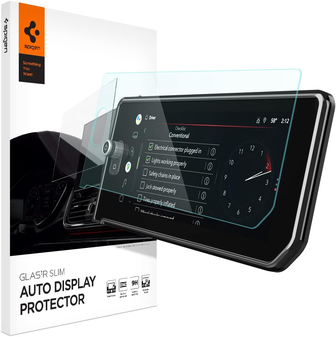 Spigen Tempered Glass Screen Protector for GMC Sierra & Silverado