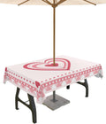 Romantic Love Heart Waterproof Tablecloth - Happy Valentine's Day Design