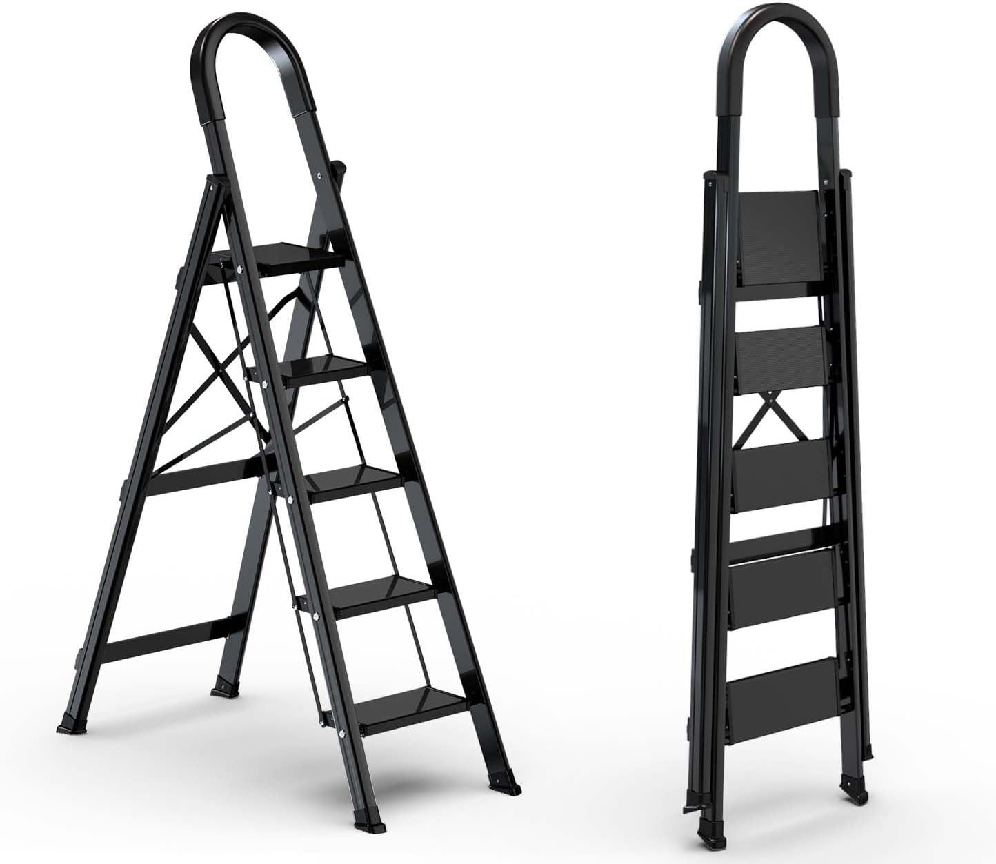 GameGem Lightweight 5 Step Ladder for Home and Kitchen Use