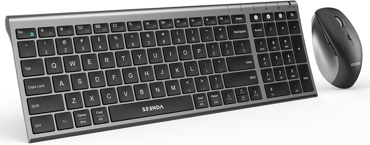 seenda Bluetooth Keyboard and Mouse Combo for Multi-Device Use