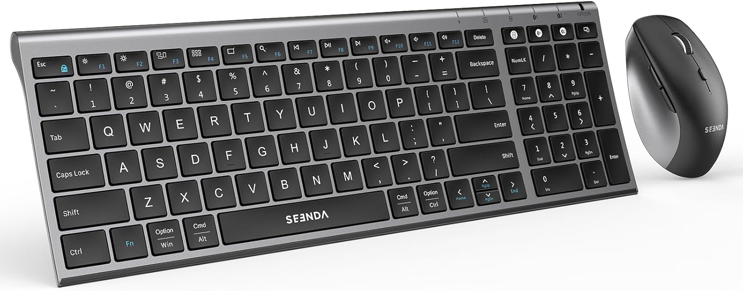seenda Bluetooth Keyboard and Mouse Combo for Multi-Device Use