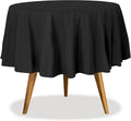 Black Disposable Plastic Tablecloth for Round Tables - 36 Pack