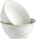 9 Inch Ceramic Serving Bowls Set of 2 - Versatile 84 oz Salad & Mixing