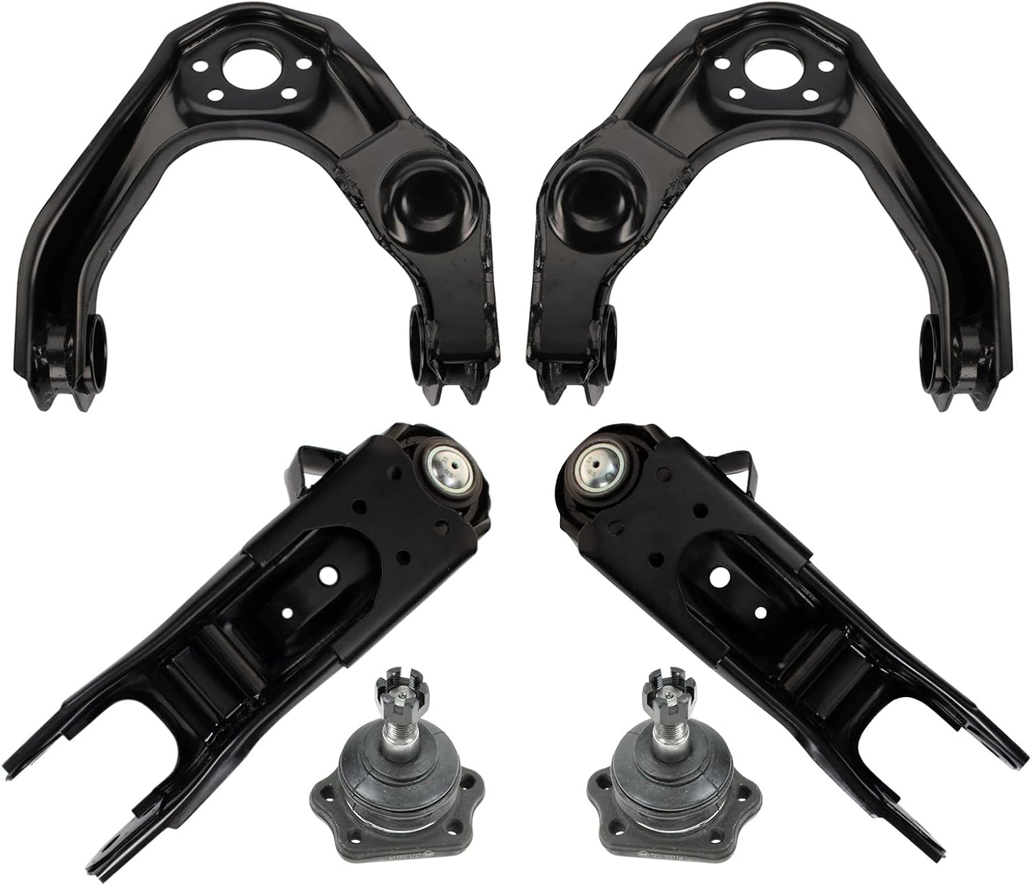 TRQ Front Upper & Lower Control Arm Set for Nissan D21 Pickup
