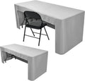 Wrinkle-Resistant Silver Tablecloth Duo