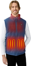 Heated Quilted Vest with Heated Collar - Lightweight USB-C Heated Vest