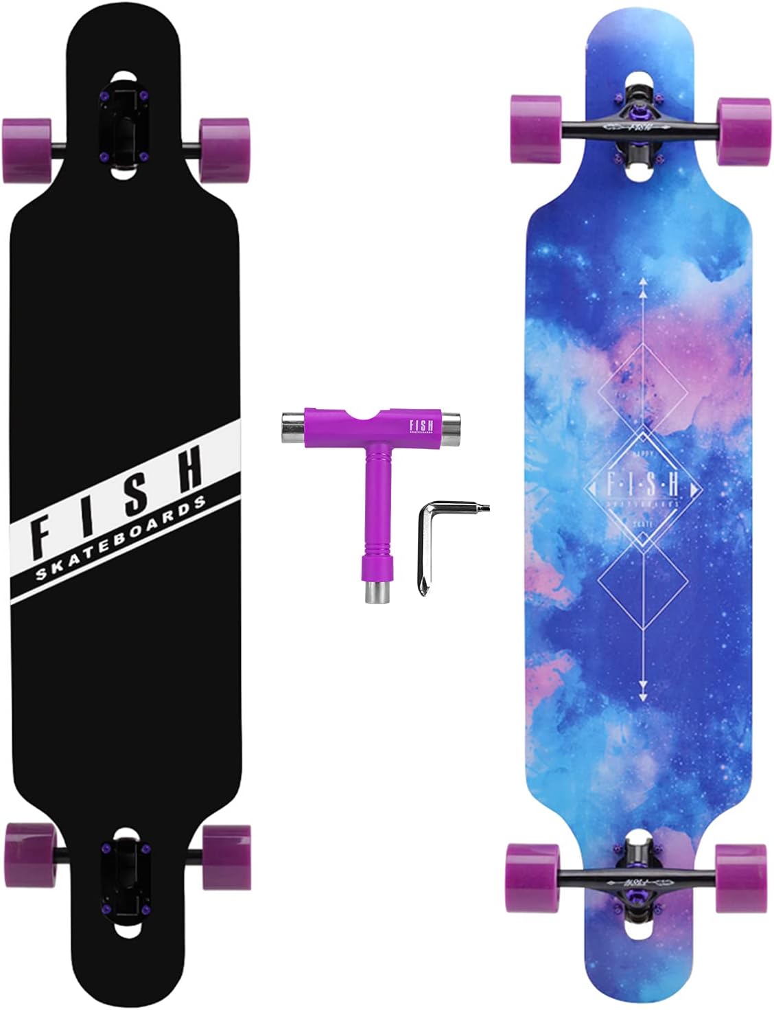 41-Inch Downhill Longboard Skateboard for All Skill Levels