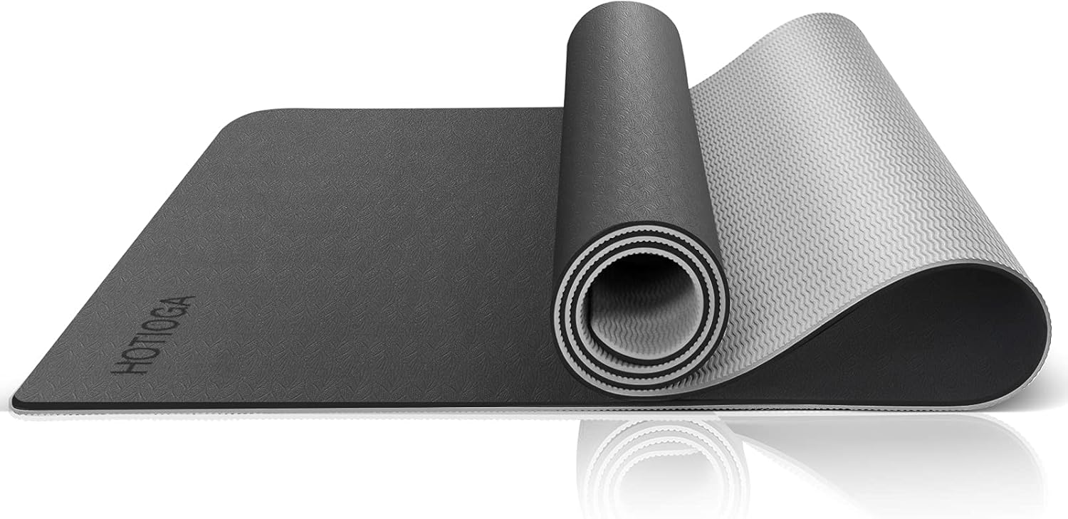 Hotioga 72x32 Yoga Mat - Double Non Slip, Home Exercise