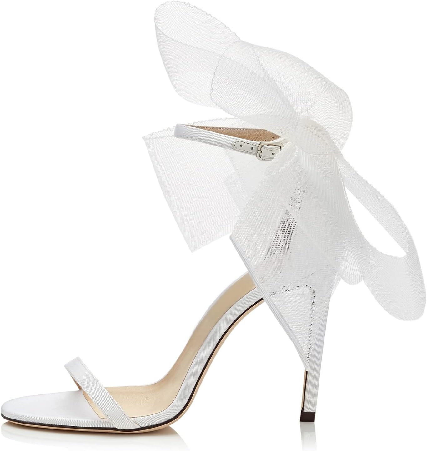 Coutgo Women's Bow Heels Open Toe Stiletto Sandals for Summer