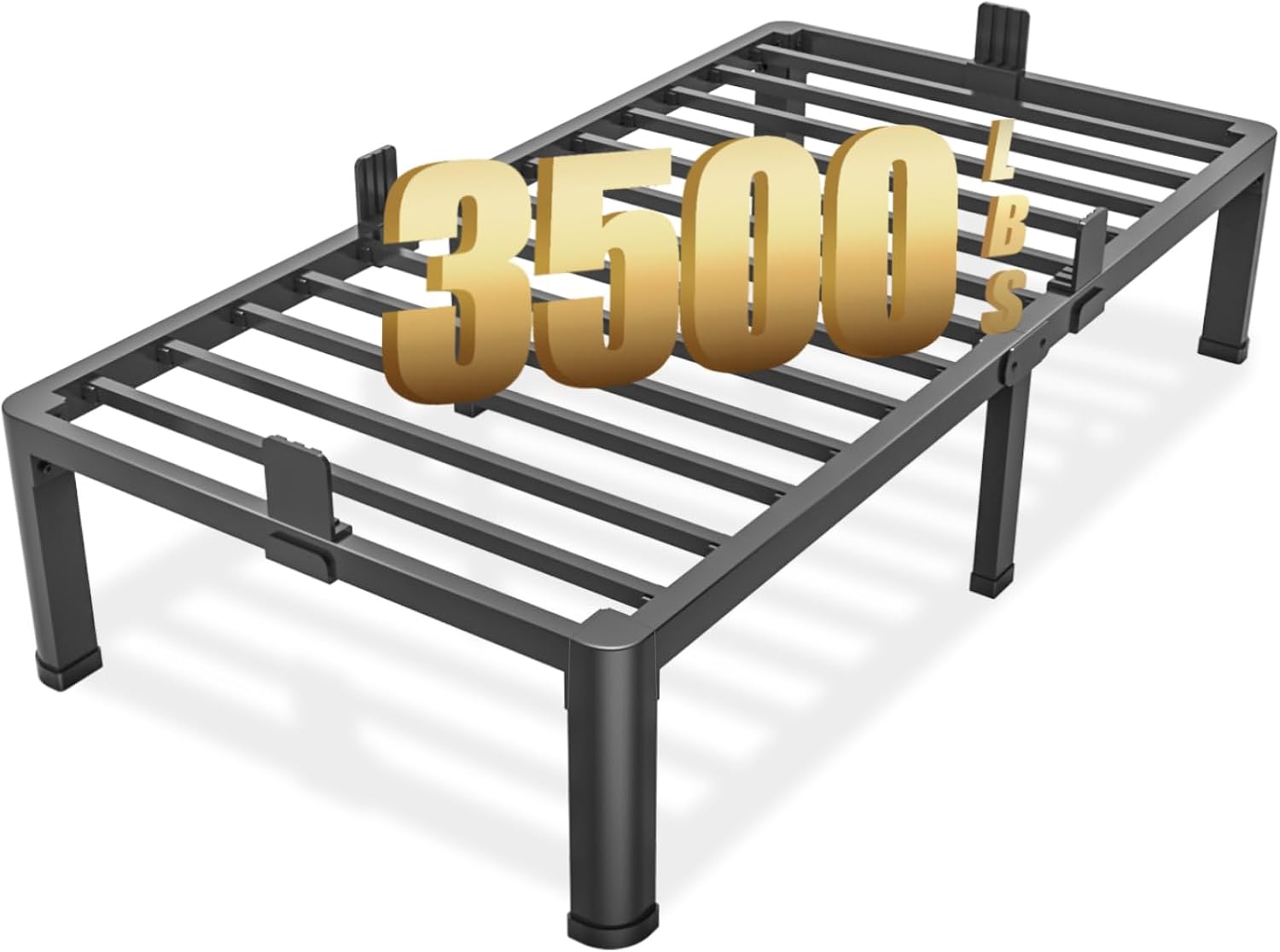 FUIOBYVV Twin Bed Frame with Heavy Duty Metal Support Design