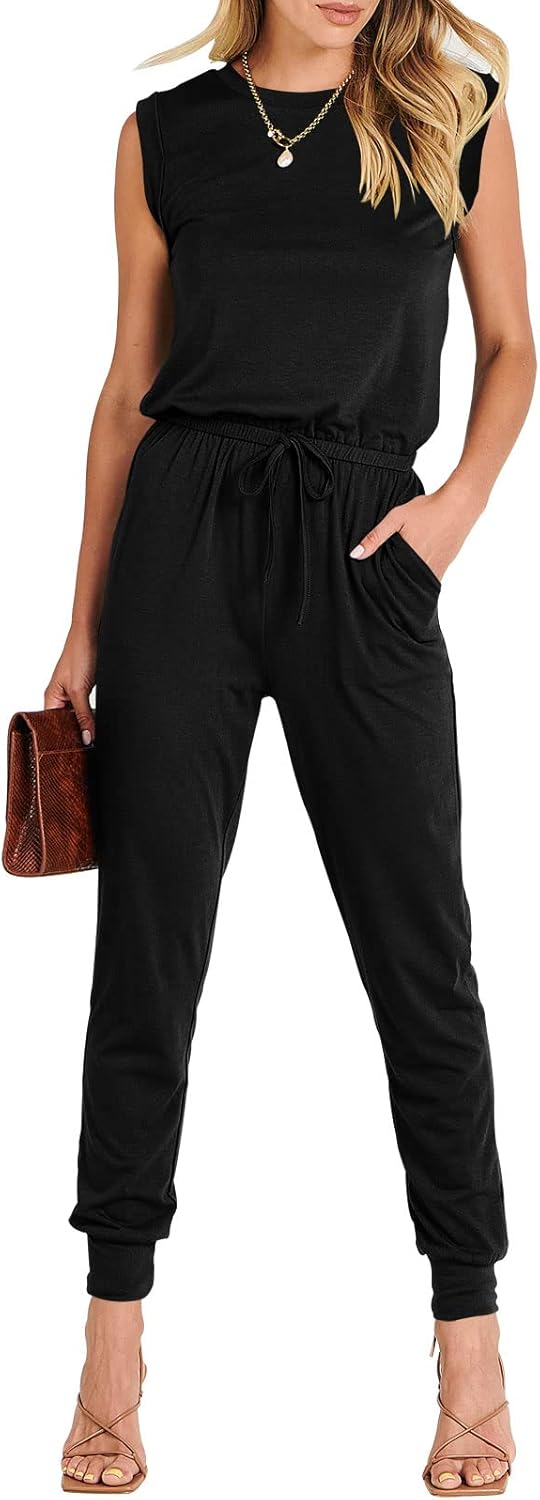 Trendy Womens Summer Sleeveless Jumpsuits for Casual Fashion