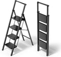 WOA WOA 4 Step Ladder Foldable with Wide Pedals and Handle - Sturdy