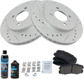 TRQ Front Performance Brake Pad & Rotor Kit - Ceramic Stop Power