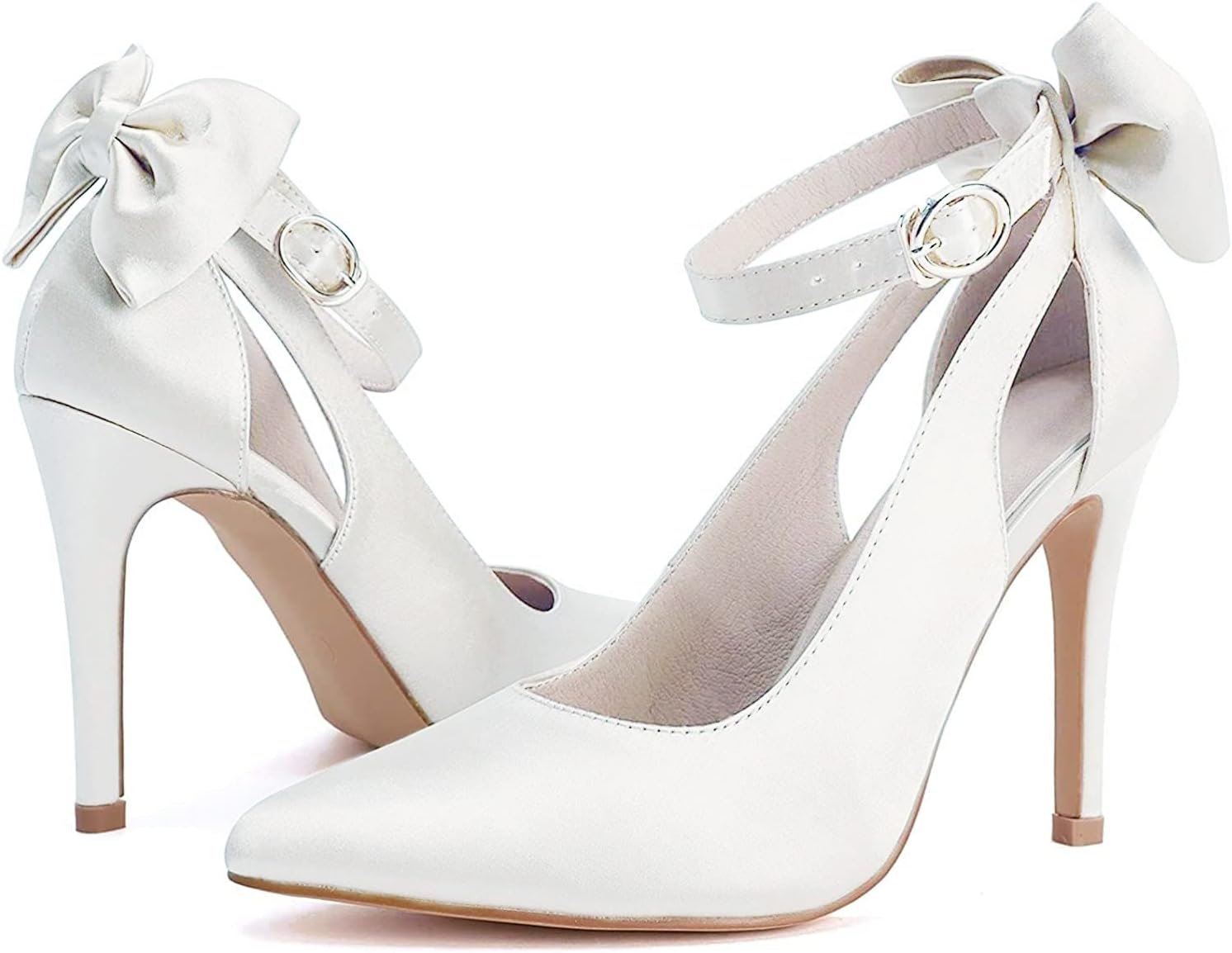 Fashare Womens High Heels Bow Tie Back Stiletto Pumps Shoes