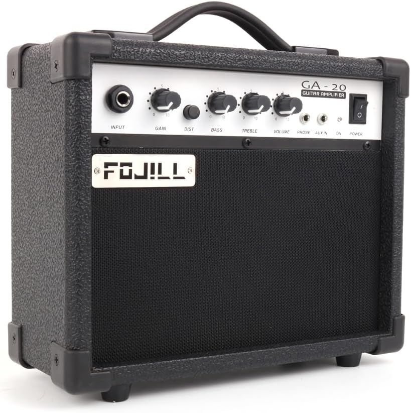 Portable 20W Electric Guitar Amp - FOJILL - Distortion & Aux Input