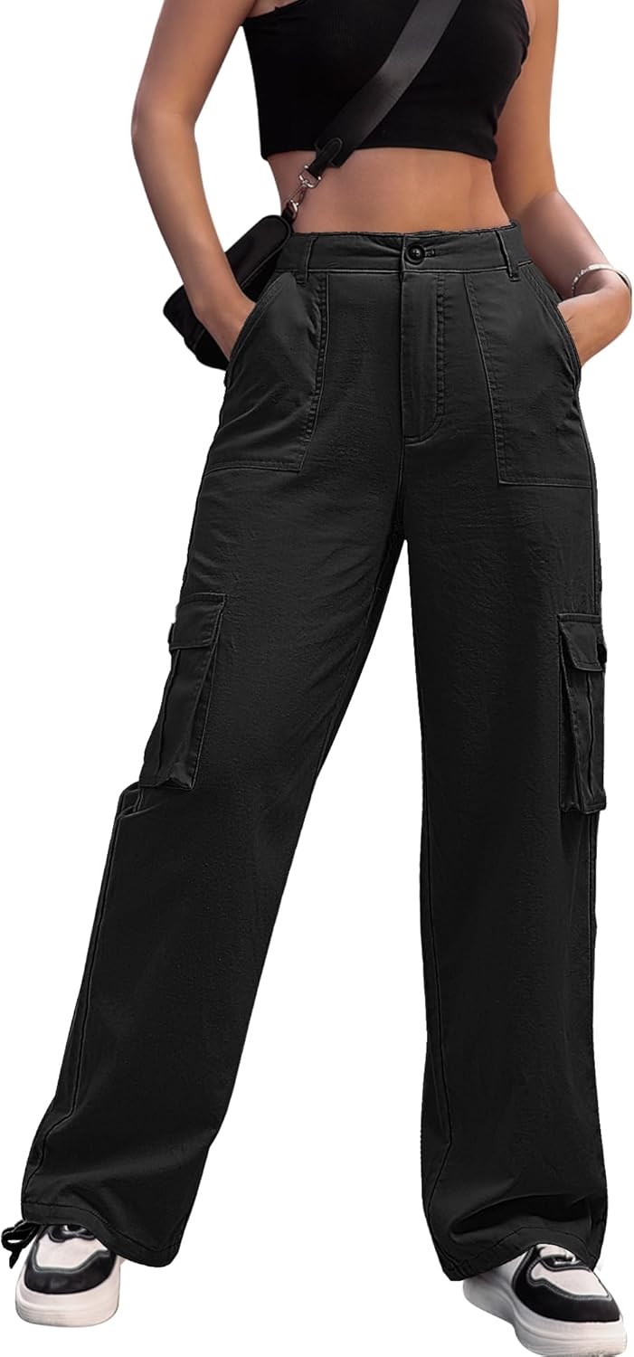 High Waisted Cargo Pants for Women with 6 Pockets and Style